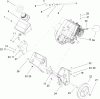 Toro 38517 (3650) - CCR 3650 GTS Snowthrower, 2007 (270000001-270010000) Listas de piezas de repuesto y dibujos ENGINE, GAS TANK AND FRAME ASSEMBLY