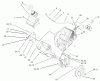 Toro 38518 (3650) - CCR 3650 GTS Snowthrower, 2004 (240000001-240999999) Listas de piezas de repuesto y dibujos ENGINE AND FRAME ASSEMBLY