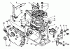 Toro 58402 - 2 hp Edger, 1985 (5000001-5999999) Listas de piezas de repuesto y dibujos CRANKCASE ASSEMBLY