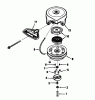 Toro 38540 (824) - 824 Power Shift Snowthrower, 1988 (8000001-8999999) Listas de piezas de repuesto y dibujos REWIND STARTER NO. 590630