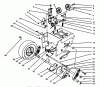 Toro 38555 (1028) - 1028 Power Shift Snowthrower, 1996 (69000001-69999999) Listas de piezas de repuesto y dibujos TRACTION DRIVE ASSEMBLY