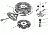 Toro 38556 (1028) - 1028 Power Shift Snowthrower, 1996 (6900001-6999999) Listas de piezas de repuesto y dibujos REWIND STARTER TECUMSEH NO. 590733 (OPTIONAL)