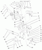 Toro 38558 (1028) - 1028 Power Shift Snowthrower, 1999 (99000001-99999999) Listas de piezas de repuesto y dibujos TRACTION LINKAGE ASSEMBLY