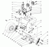 Toro 38565 (1132) - 1132 Power Shift Snowthrower, 1988 (8000001-8999999) Listas de piezas de repuesto y dibujos TRACTION DRIVE ASSEMBLY