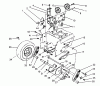 Toro 38570 (828) - 828 Power Shift Snowthrower, 1988 (8000001-8999999) Listas de piezas de repuesto y dibujos TRACTION DRIVE ASSEMBLY