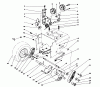 Toro 38573 (828) - 828 Power Shift Snowthrower, 1989 (9000001-9999999) Listas de piezas de repuesto y dibujos TRACTION DRIVE ASSEMBLY