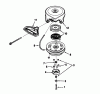 Toro 38574 (828) - 828 Power Shift Snowthrower, 1990 (0000001-0999999) Listas de piezas de repuesto y dibujos REWIND STARTER TECUMSEH NO. 590630
