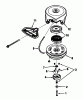 Toro 38574 (828) - 828 Power Shift Snowthrower, 1991 (1000001-1999999) Listas de piezas de repuesto y dibujos REWIND STARTER TECUMSEH NO. 590630