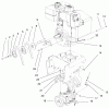 Toro 38591 (1232) - 1232 Power Shift Snowthrower, 1999 (9900001-9999999) Listas de piezas de repuesto y dibujos ENGINE & TRANSMISSION DRIVE ASSEMBLY