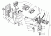 Toro 62005 (T500) - Generator, T500, 1985 (5000001-5999999) Listas de piezas de repuesto y dibujos AIR CLEANER & CARBURETOR ASSEMBLY