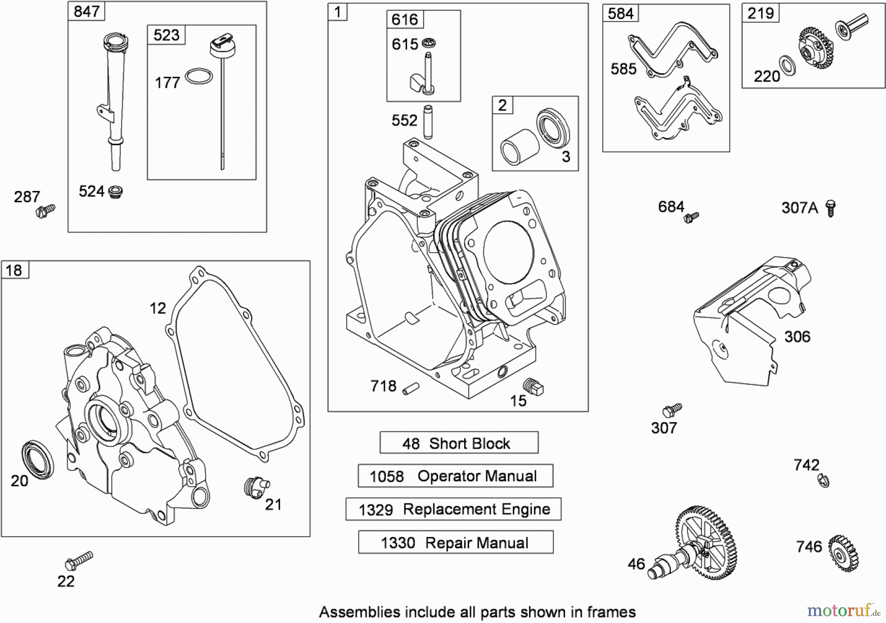 Toro Neu Snow Blowers/Snow Throwers Seite 2 38624 (826 OE) - Toro Power Max 826 OE Snowthrower, 2009 (290000001-290999999) CYLINDER ASSEMBLY BRIGGS AND STRATTON 15D104-0113-E8