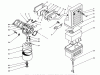 Toro 62012 (T1200) - Generator, T1200, 1987 (7000001-7999999) Listas de piezas de repuesto y dibujos AIR CLEANER-CARBURETOR ASSEMBLY