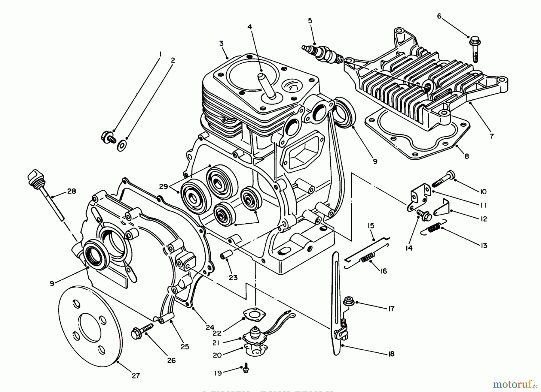  Toro Neu Generators 62012 (T1200) - Toro Generator, T1200, 1987 (7000001-7999999) ENGINE ASSEMBLY