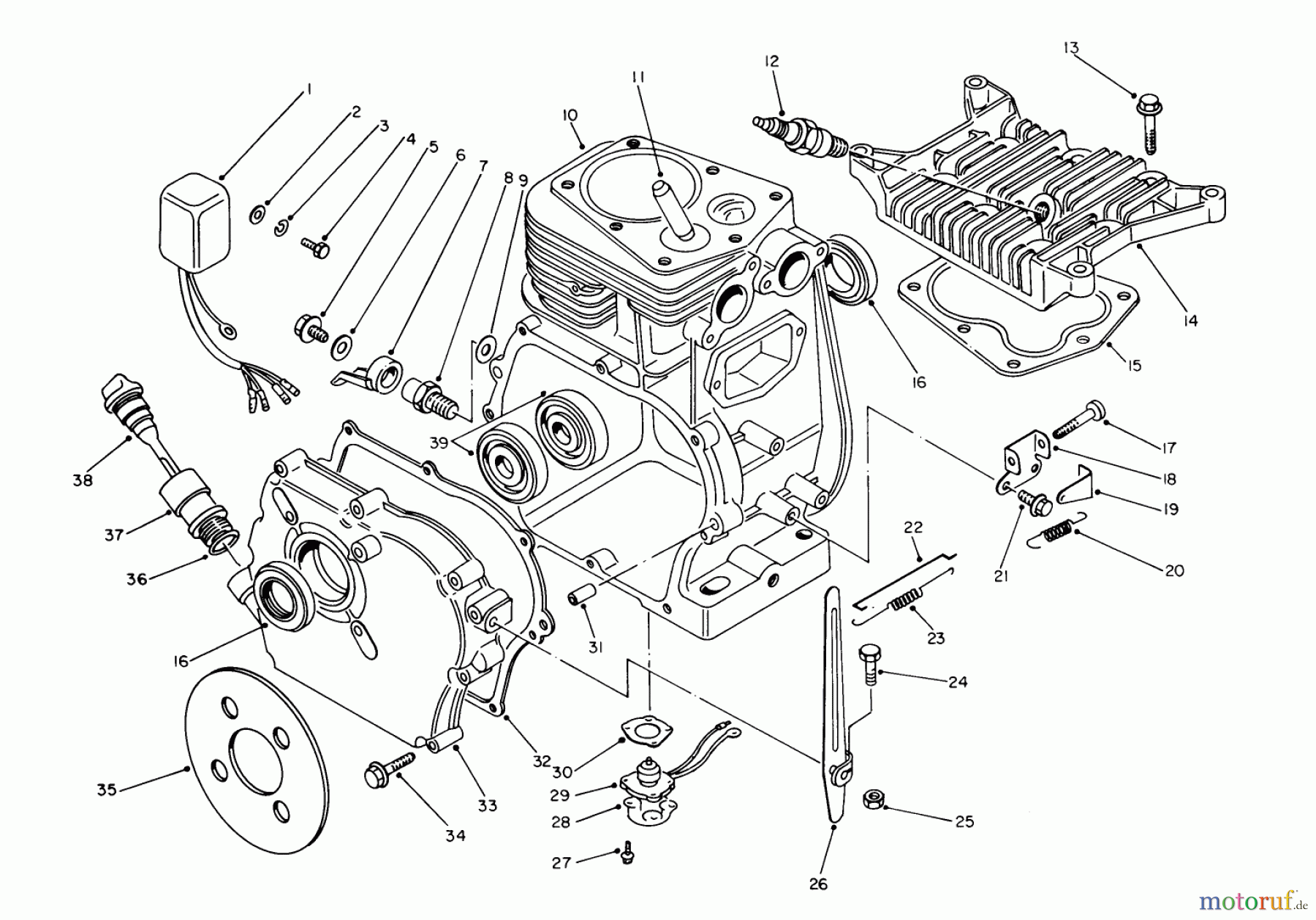  Toro Neu Generators 62018 (T1800) - Toro Generator, T1800, 1983 (3000001-3999999) ENGINE ASSEMBLY