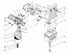 Toro 62018 (T1800) - Generator, T1800, 1988 (8000001-8999999) Listas de piezas de repuesto y dibujos AIR CLEANER & CARBURETOR ASSEMBLY