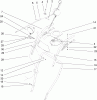 Toro 38645 (1028 LE) - Power Max 1028 LE Snowthrower, 2004 (240000001-240999999) Listas de piezas de repuesto y dibujos HANDLE AND CONTROL ASSEMBLY