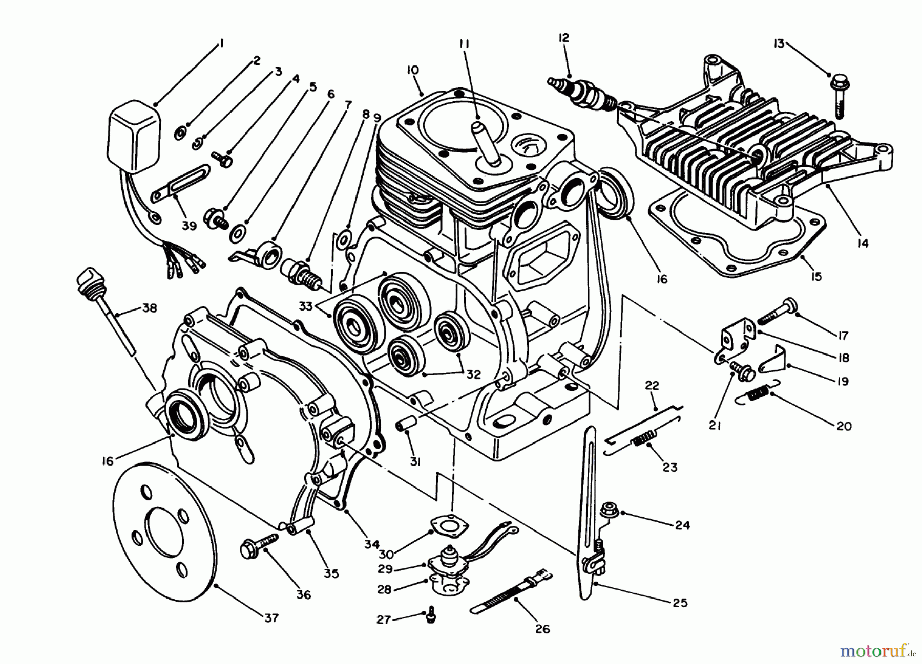  Toro Neu Generators 62025 (T2500) - Toro Generator, T2500, 1984 (4000001-4999999) ENGINE ASSEMBLY