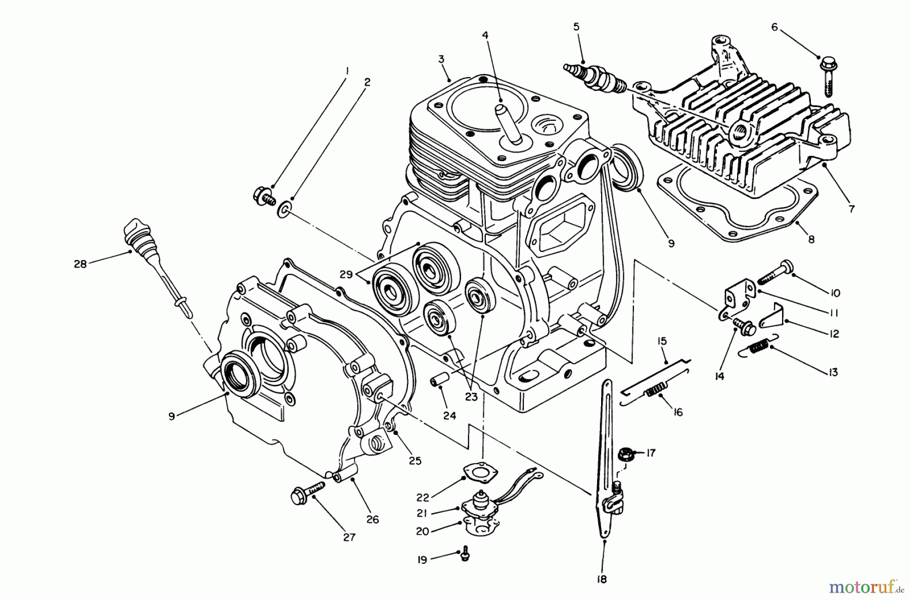  Toro Neu Generators 62025 (T2500) - Toro Generator, T2500, 1986 (6000001-6999999) ENGINE ASSEMBLY