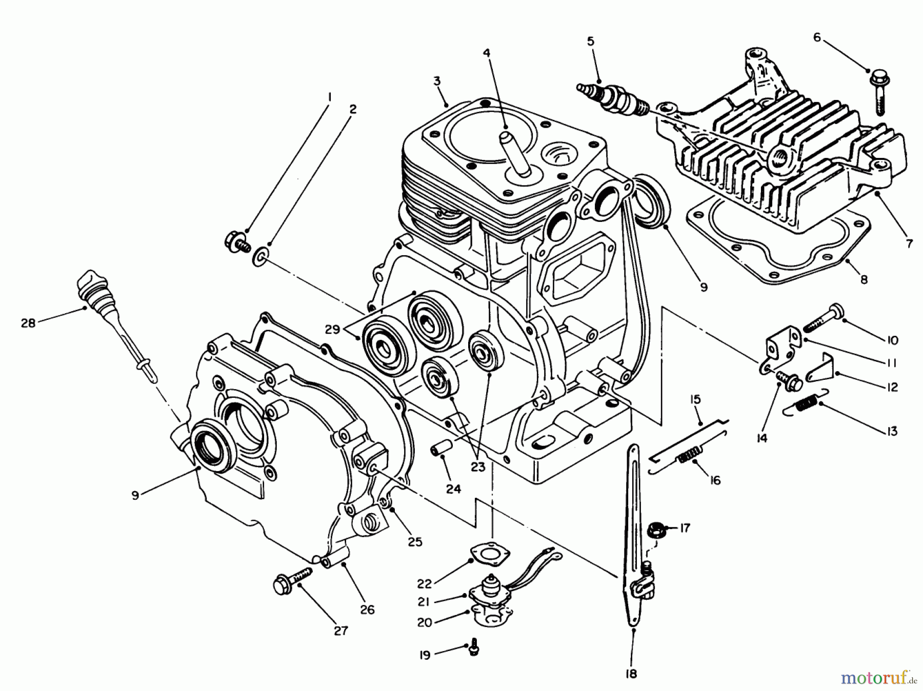  Toro Neu Generators 62025 (T2500) - Toro Generator, T2500, 1988 (8000001-8999999) ENGINE ASSEMBLY