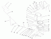 Toro 79360 - 42" Snowthrower, 300 Series Garden Tractors, 2001 (210000001-210999999) Listas de piezas de repuesto y dibujos CHUTE AND ROTATION SYSTEM