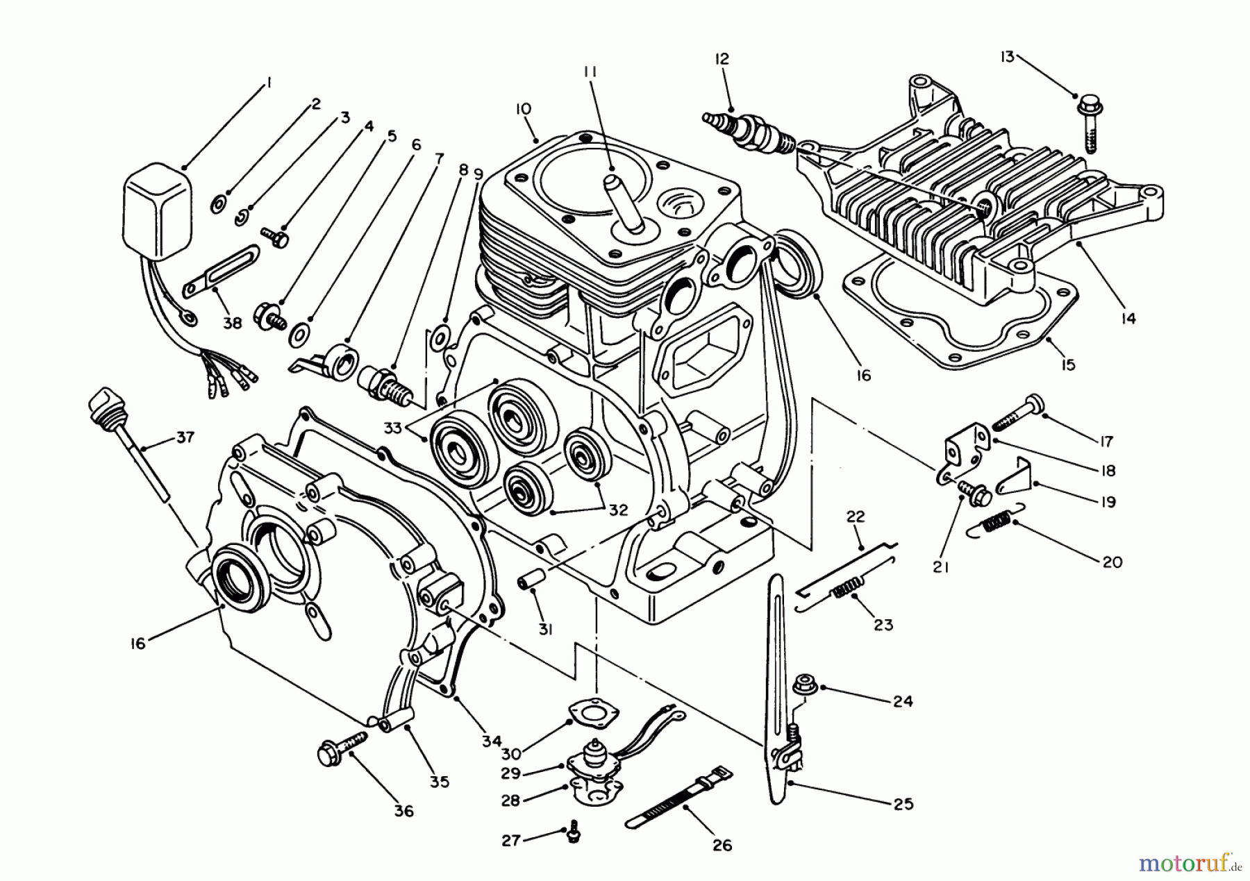  Toro Neu Generators 62032 (T3000D) - Toro Generator, T3000D, 1984 (4000001-4999999) ENGINE ASSEMBLY