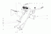 Toro 58125 - 26" Tiller, 1974 (4000001-4999999) Listas de piezas de repuesto y dibujos HANDLE ASSEMBLY