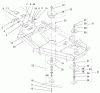 Zerto-Turn Mäher 74203 (Z255) - Toro Z Master Mower, 62" SFS Side Discharge Deck (SN: 990001 - 991999) (1999) Listas de piezas de repuesto y dibujos DEFLECTOR, SPINDLE AND PULLEY ASSEMBLY